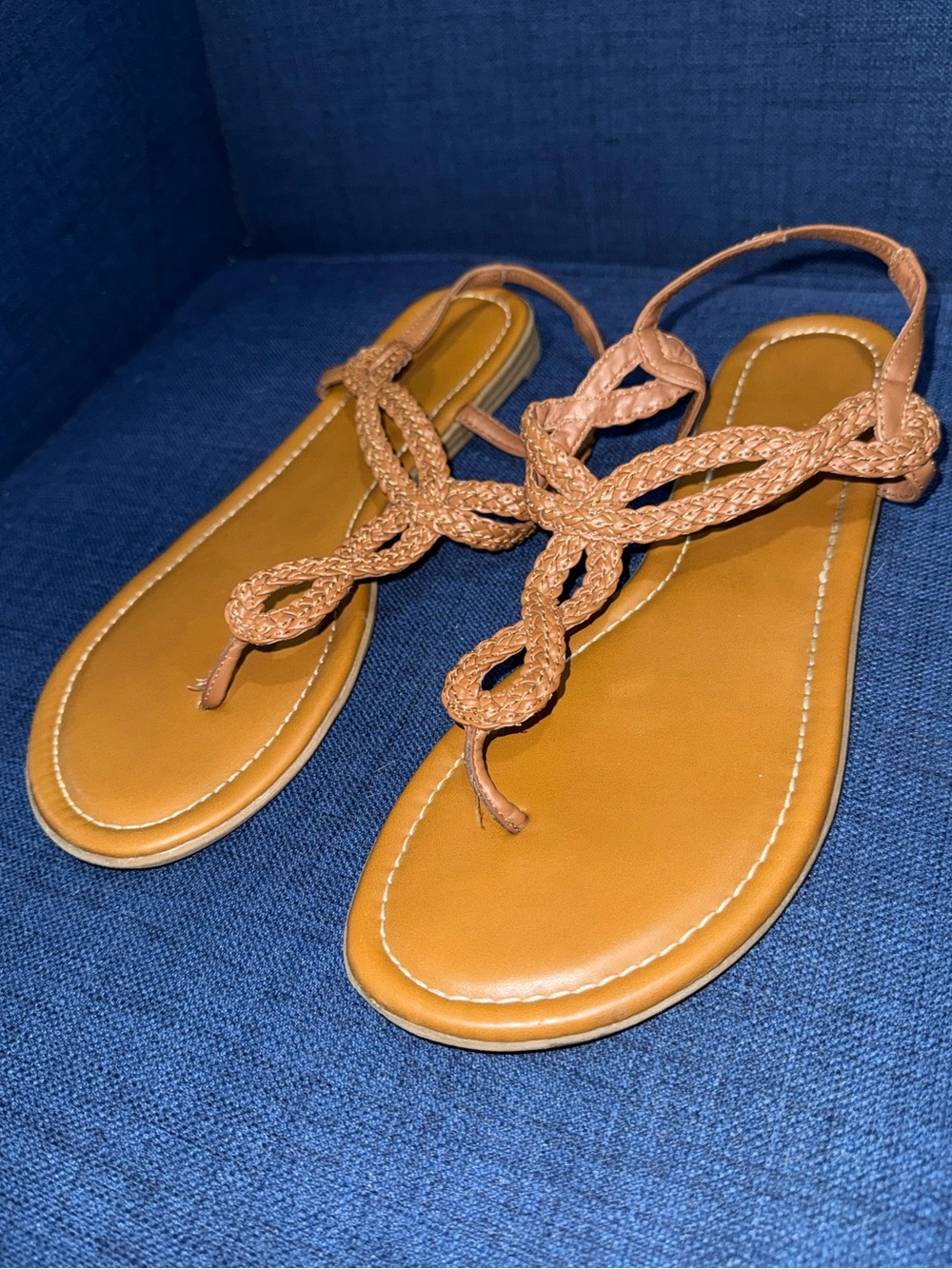 Women's Braided Tan Slingback Sandals - perfect summer cruise sandal